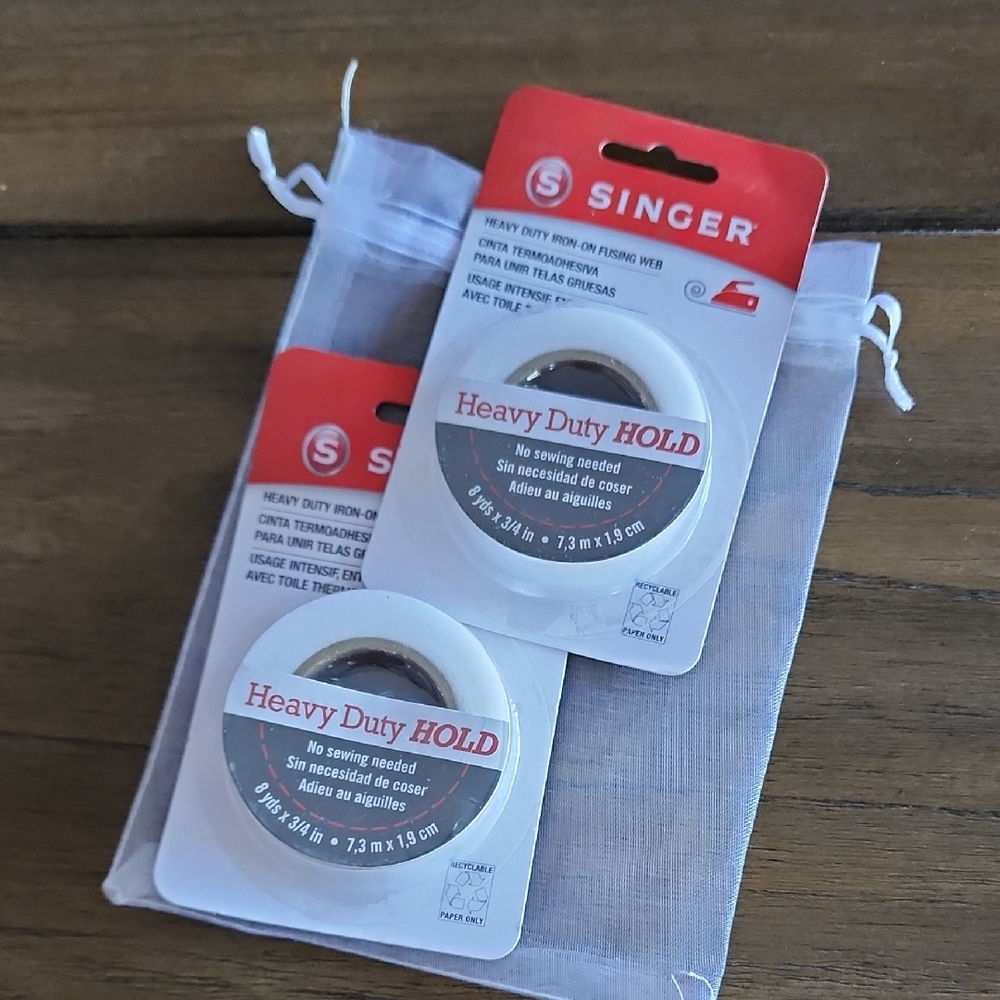 Singer Heavy Duty Iron On Fusing Web 2 Pack NWT